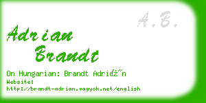 adrian brandt business card